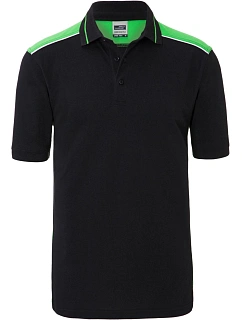 Daiber JN 858 Pánské pracovní piqué polo - Color 02.0858 black/lime green