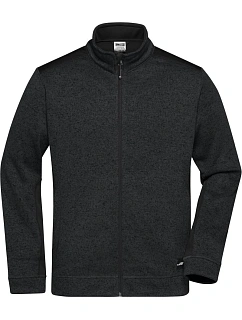 Daiber JN 862 Pánská pracovní bunda pletený fleece - Strong 02.0862 black/black