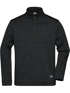 Daiber JN 864 Pánská pracovní fleece bunda 1/2 zip - Strong 02.0864 black/black