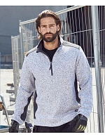 Daiber JN 864 Pánská pracovní fleece bunda 1/2 zip - Strong 02.0864 royal melange/navy Daiber JN 864 Pánská pracovní fleece bunda 1/2 zip - Strong 02.0864 royal melange/navy