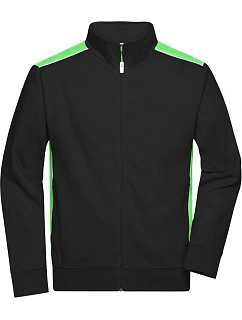 Daiber JN 870 Pánská pracovní mikina - Color 02.0870 black/lime green