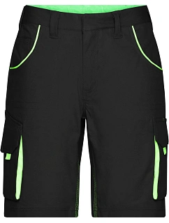 Daiber JN 872 (42-60) Pracovní bermudy - Color 02.0872 black/lime green