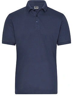 Daiber JN 1806 Pánské pracovní elastické bio polo - Solid 02.1806 navy