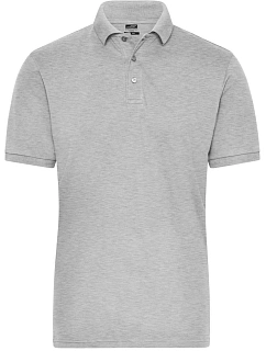 Daiber JN 1806 Pánské pracovní elastické bio polo - Solid 02.1806 grey heather