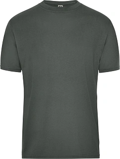 Daiber JN 1808 Pánské pracovní tričko z bio bavlny - Solid 02.1808 dark grey