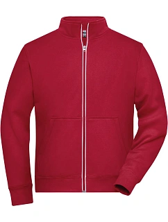 Daiber JN 1810 Pánská pracovní mikina Doubleface - Solid 02.1810 red