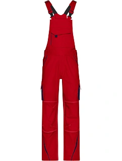 Daiber JN 848 (62) Pracovní kalhoty s laclem - Color 02.848X red/navy
