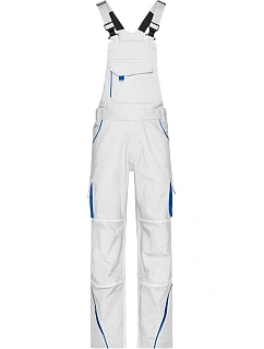 Daiber JN 848 (62) Pracovní kalhoty s laclem - Color 02.848X white/royal