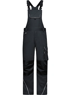 Daiber JN 879 (42-60) Pracovní kalhoty s laclem - Solid 02.879M carbon
