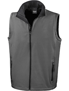 Result R 232M Pánská 2-vrstvá softshell vesta "Printable" 30.232M charcoal/black