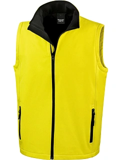 Result R 232M Pánská 2-vrstvá softshell vesta "Printable" 30.232M yellow/black