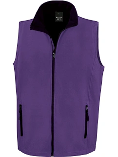 Result R 232M Pánská 2-vrstvá softshell vesta "Printable" 30.232M purple/black