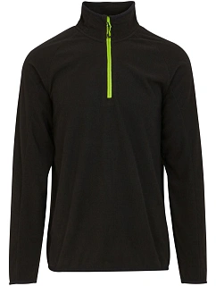Regatta TRF 691 Fleecová mikina structure s 1/4 zipem "Navigate" 36.F691 black/lime green