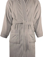 The One Towelling Bathrobe hooded Župan s kapucí 48.1021 taupe