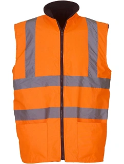 Yoko HV 008F Hi-Vis Oboustranná Fleecová Vesta 79.008F hi vis orange