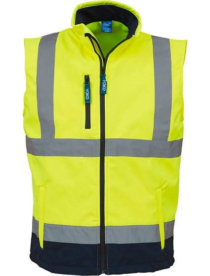 Yoko HV 006 Hi-Vis softshellová vesta 79.V006 hi vis yellow/navy