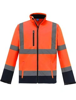 Yoko HVK 09 Hi-Vis softshellová bunda 79.VK09 hi vis orange/navy