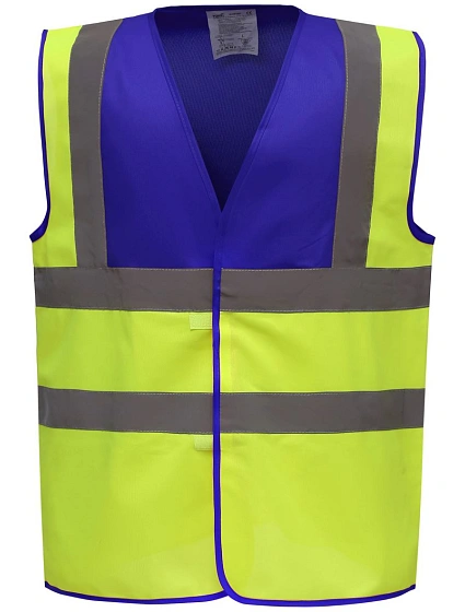 Yoko HVW 100 Hi-Vis bezpečnostní vesta 79.W100 royal blue/hi vis yellow Yoko HVW 100 Hi-Vis bezpečnostní vesta 79.W100 royal blue/hi vis yellow