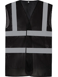Yoko HVW 120 Hi-Vis síťovaná bezpečnostní vesta 79.W120 black