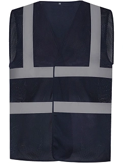 Yoko HVW 120 Hi-Vis síťovaná bezpečnostní vesta 79.W120 navy
