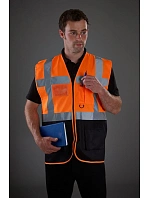 Yoko HVW 801 Hi-Vis multifunkční vesta 79.W801 hi vis orange Yoko HVW 801 Hi-Vis multifunkční vesta 79.W801 hi vis orange