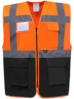 Yoko HVW 801 Hi-Vis multifunkční vesta 79.W801 hi vis orange/black
