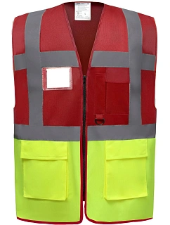 Yoko HVW 801 Hi-Vis multifunkční vesta 79.W801 red/hi vis yellow