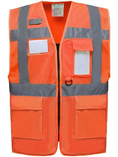 Yoko HVW 820 Hi-Vis síťovaná bezpečnostní vesta 79.W820 hi vis orange