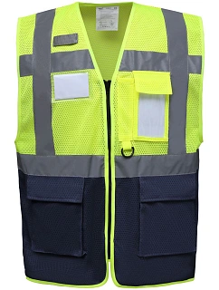 Yoko HVW 820 Hi-Vis síťovaná bezpečnostní vesta 79.W820 hi vis yellow/navy