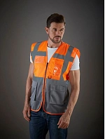 Yoko HVW 820 Hi-Vis síťovaná bezpečnostní vesta 79.W820 red/hi vis yellow Yoko HVW 820 Hi-Vis síťovaná bezpečnostní vesta 79.W820 red/hi vis yellow