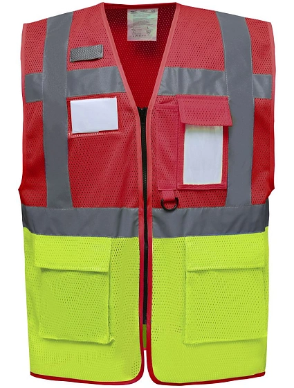 Yoko HVW 820 Hi-Vis síťovaná bezpečnostní vesta 79.W820 red/hi vis yellow Yoko HVW 820 Hi-Vis síťovaná bezpečnostní vesta 79.W820 red/hi vis yellow