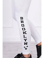 Kalhoty legíny Brooklyn white Kalhoty legíny Brooklyn white
