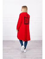 Pláštěnka s kapucí oversize červená Pláštěnka s kapucí oversize červená