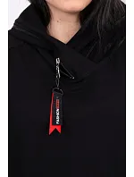 Tunika na zip s kapucí Oversize černá Tunika na zip s kapucí Oversize černá