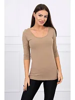 Velbloudí halenka s kulatým výstřihem Velbloudí halenka s kulatým výstřihem