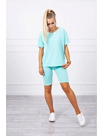 Mátový set top+legíny Mátový set top+legíny