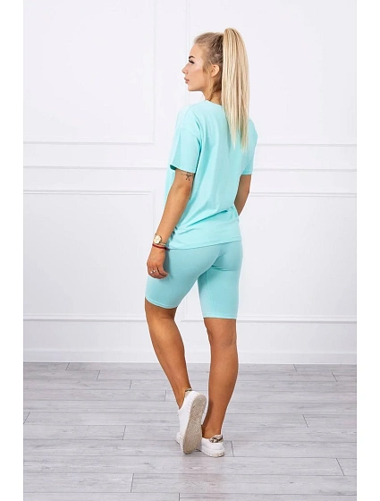 Mátový set top+legíny Mátový set top+legíny