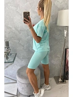 Mátový set top+legíny Mátový set top+legíny