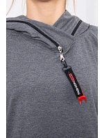 Oversize tunika s kapucí na zip v grafitové barvě Oversize tunika s kapucí na zip v grafitové barvě