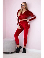 Velurová souprava s nápisem Queen red Velurová souprava s nápisem Queen red