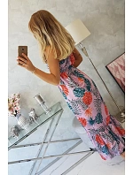 Šaty s motivem listů fialové Šaty s motivem listů fialové