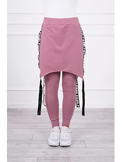 Kalhoty/oblek s nápisem selfie tmavě růžové