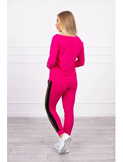 Fuchsiová sada s leopardím potiskem