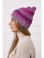 Fleecová čepice Patrycja K254 světle růžová+černá