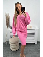 Souprava halenka + pruhované šaty světle růžová Souprava halenka + pruhované šaty světle růžová