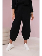 Bavlněná mikina kalhoty set černý Bavlněná mikina kalhoty set černý