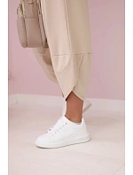 Bavlněná mikina kalhoty set béžový Bavlněná mikina kalhoty set béžový