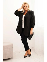 Dámská elegantní plus size sako černá Dámská elegantní plus size sako černá