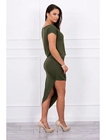 Asymetrické khaki šaty Asymetrické khaki šaty