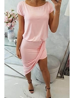 Asymetrické šaty pudrově růžové Asymetrické šaty pudrově růžové